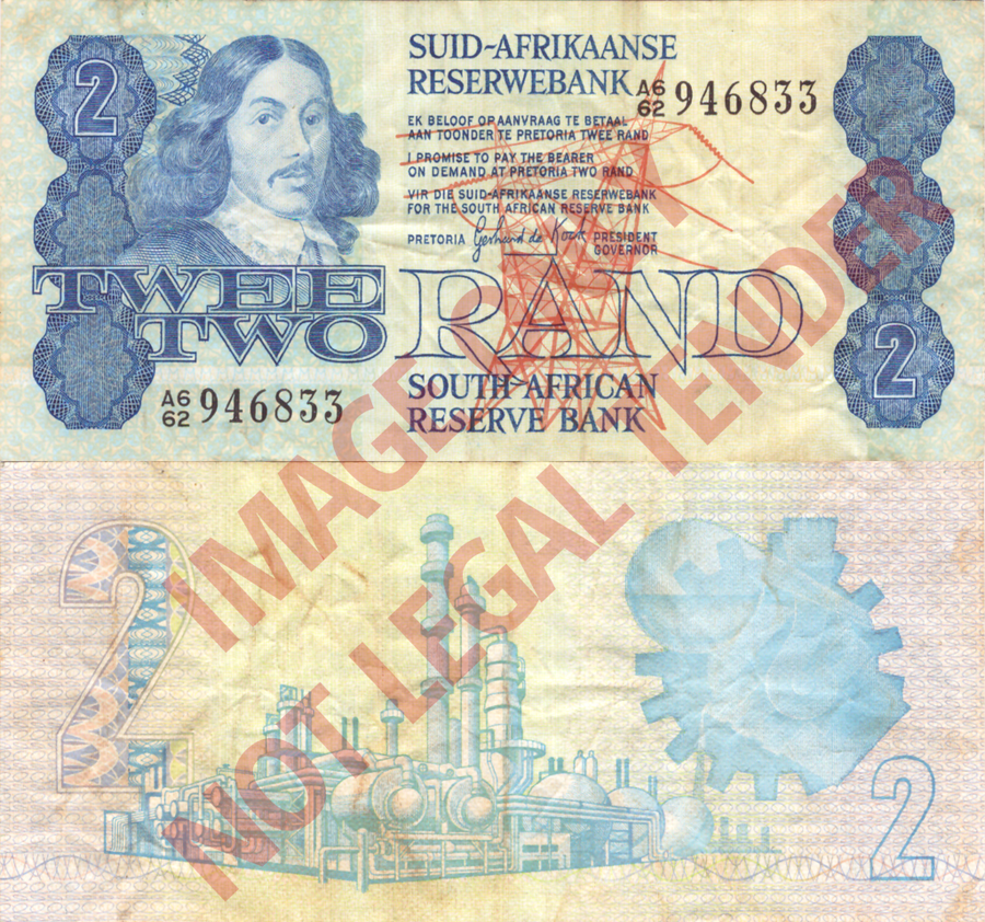 South Africa R2 Third Series - Gerhard de Kock  Banknote [A662 946833]